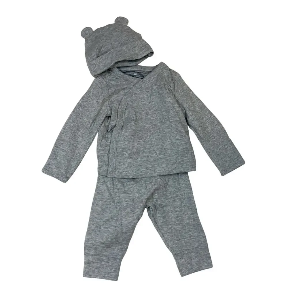 NWT Baby Gap Outfit 3 Piece Kimono Set Stripe Boy Girl Gender Neutral Layette
